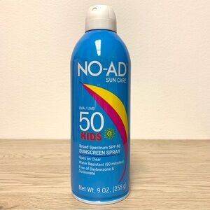 No-Ad Kids Broad Spectrum Sunscreen Spray SPF 50‎ UVA/UVB 9 oz Expires 03/26